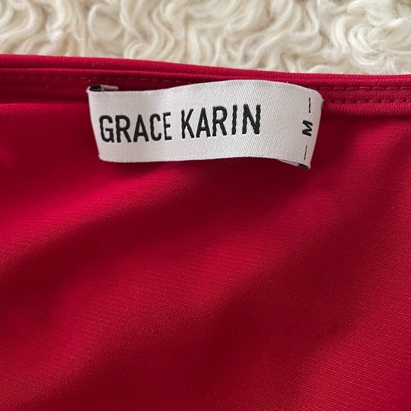 Grace Karin Flutter Sleeve Surplice Wrap Blouse - Picture 6 of 6